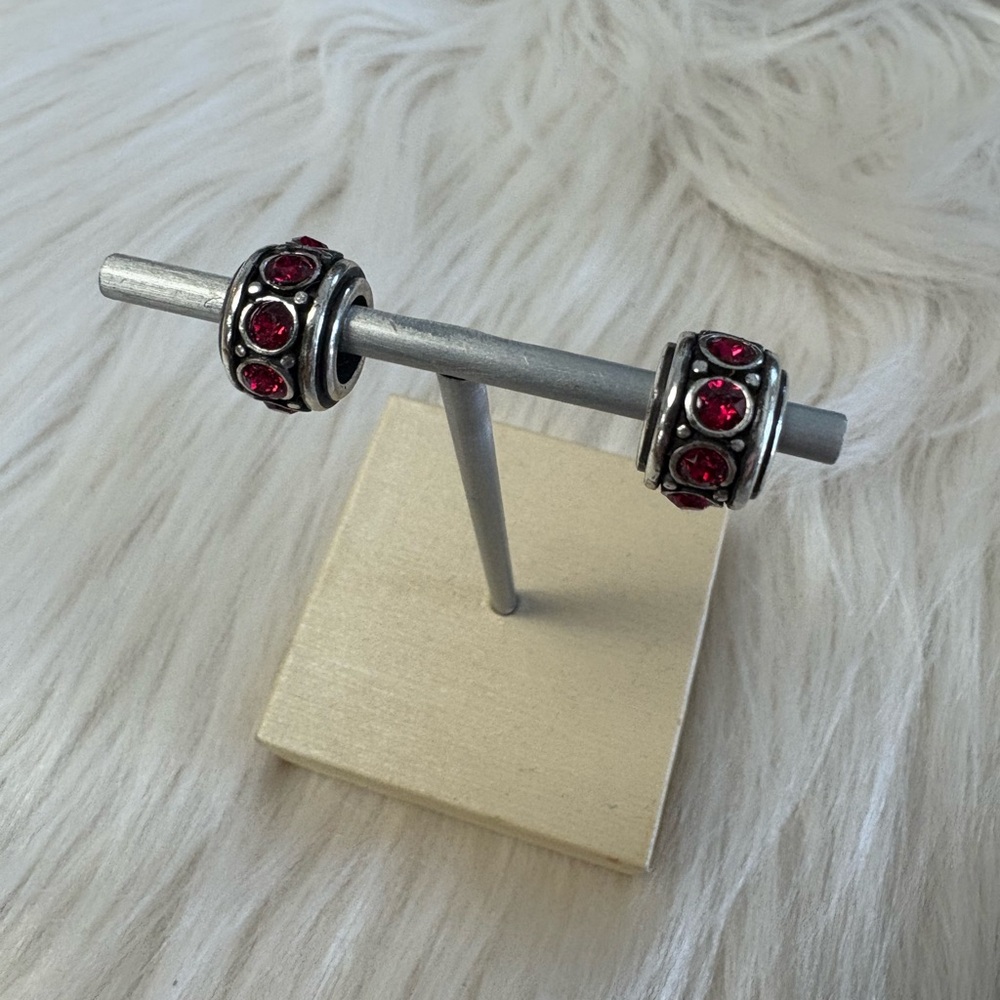 Brighton Glam Ruby Red Spacer Charm Set of Two